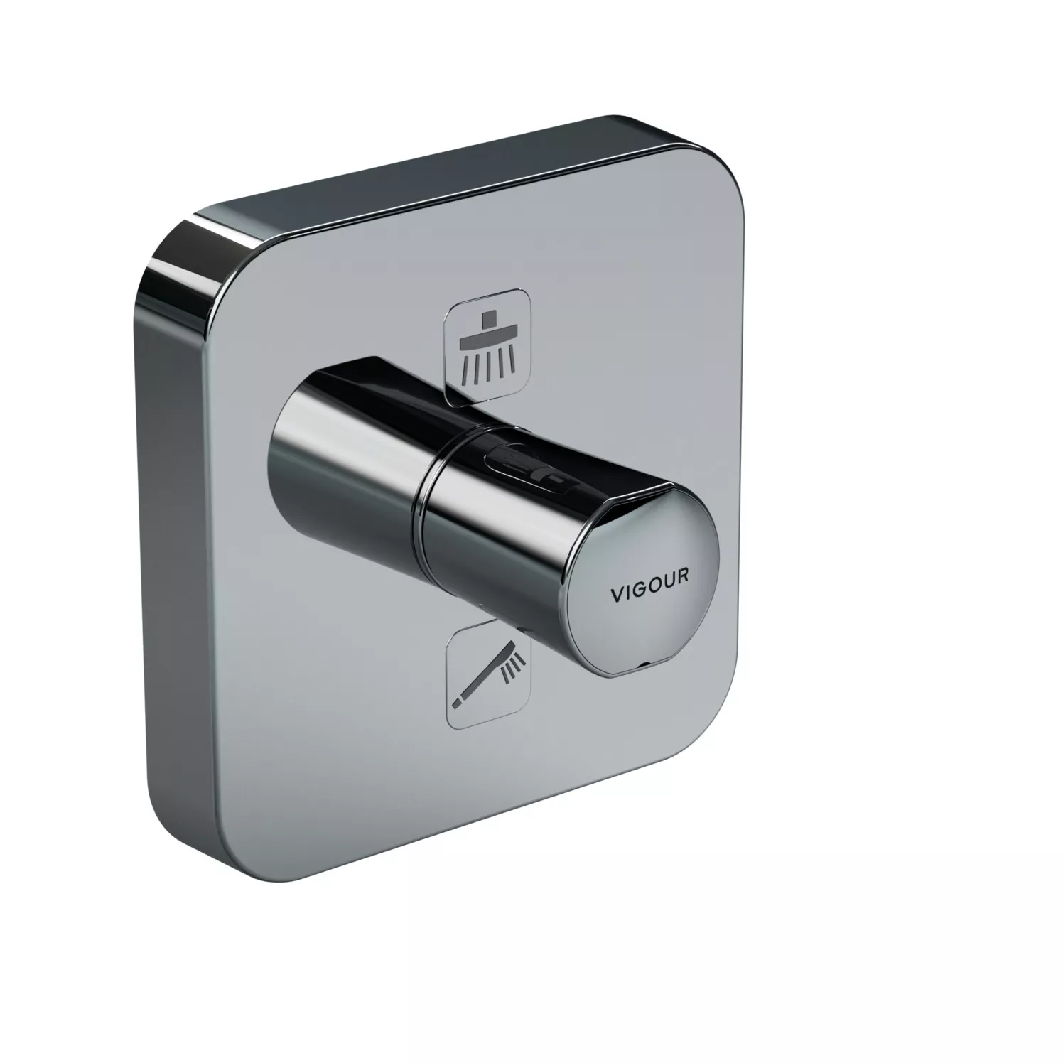 VIGOUR V4 Farbset TipTec Mischer für VUPK 2 Verbraucher Edge verchromt für modernes Badezimmer