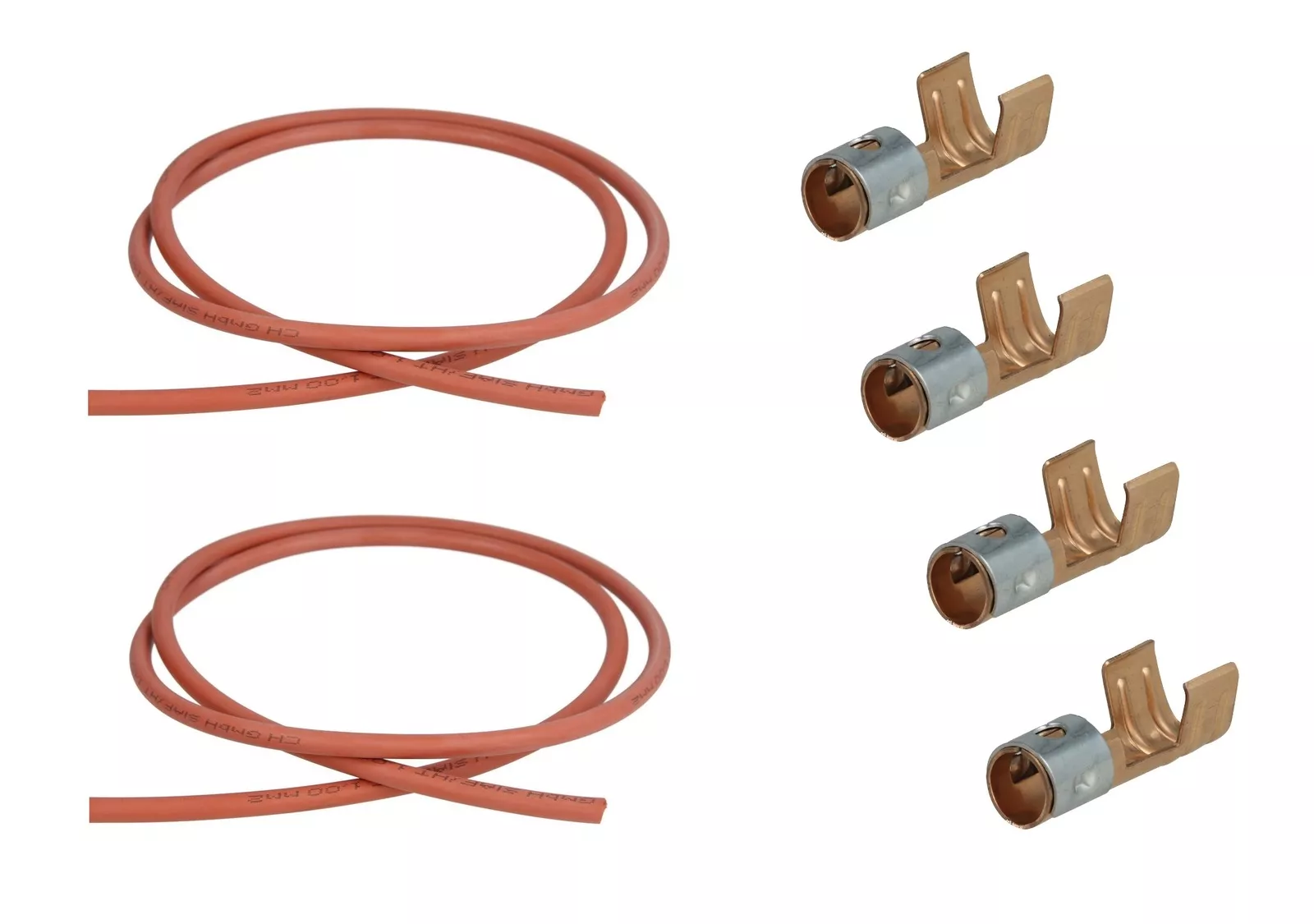 Universal Zündkabel SET hitzebeständig Silikon 1 m inkl. Zündkabelstecker 4 / 6
