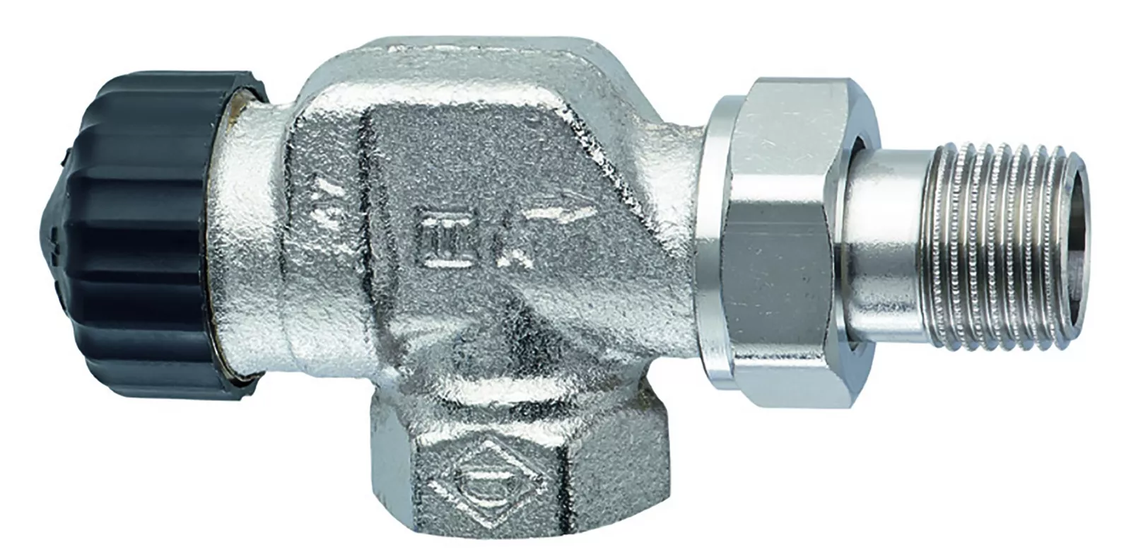 Heimeier Ventilunterteil 3/8" Axial vernickelt f.Einrohrheizung | HTEA10