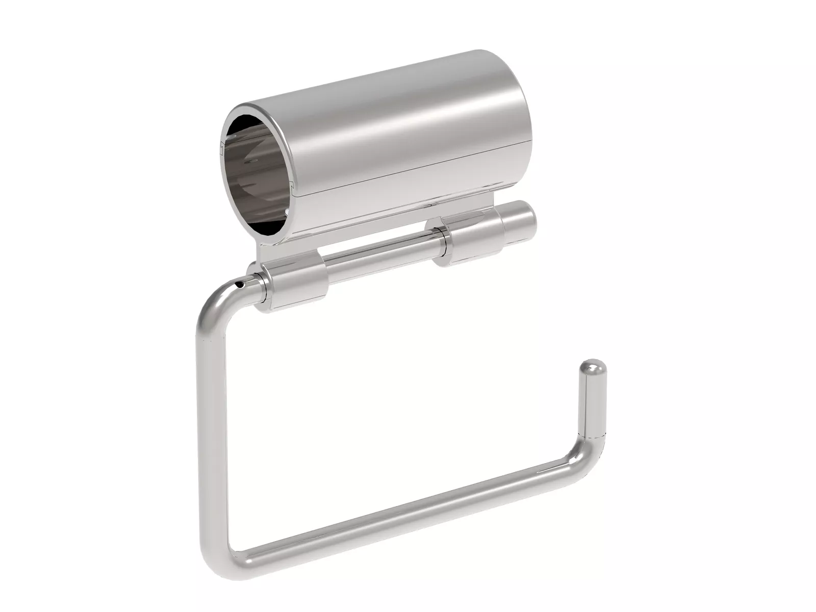VIGOUR WC-Papierrollenhalter clivia V2 plus pol Edelstahl poliert, klemmbar | CLPESPHK