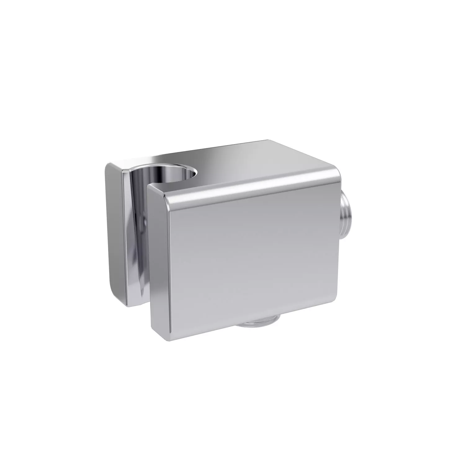 VIGOUR Wandanschlußbogen individual 4.0 eckig mit Brausehalter verchromt | V4WABHE