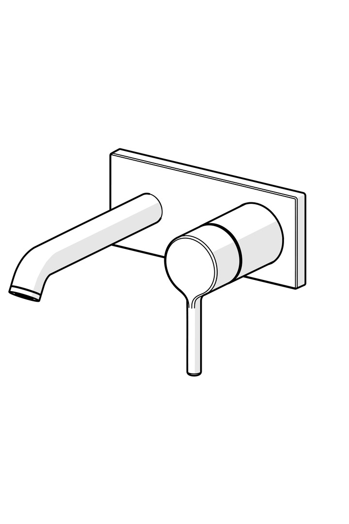 HANSAVANTIS STYLE Fertigset für Waschtisch-Batterie Wandm. bronze gebürstet | 5480210781