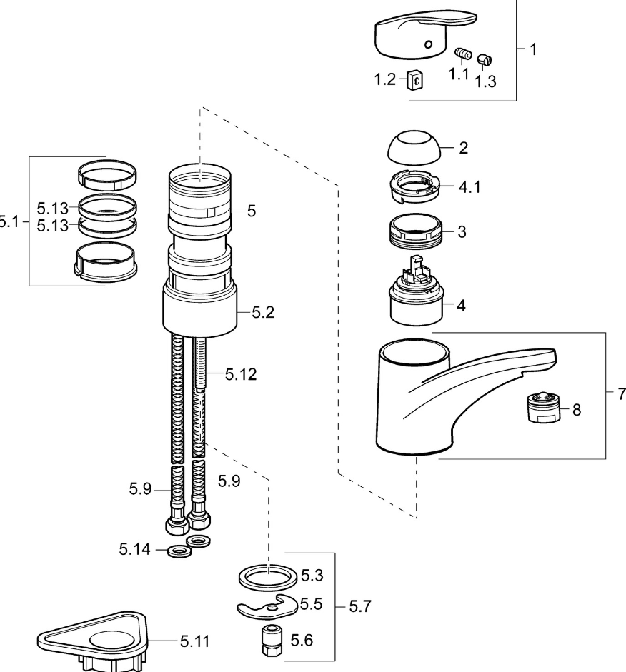 Hansa Spültischmischer Hansamix Schwenkauslauf Ausladung 203 mm chrom | 01142283