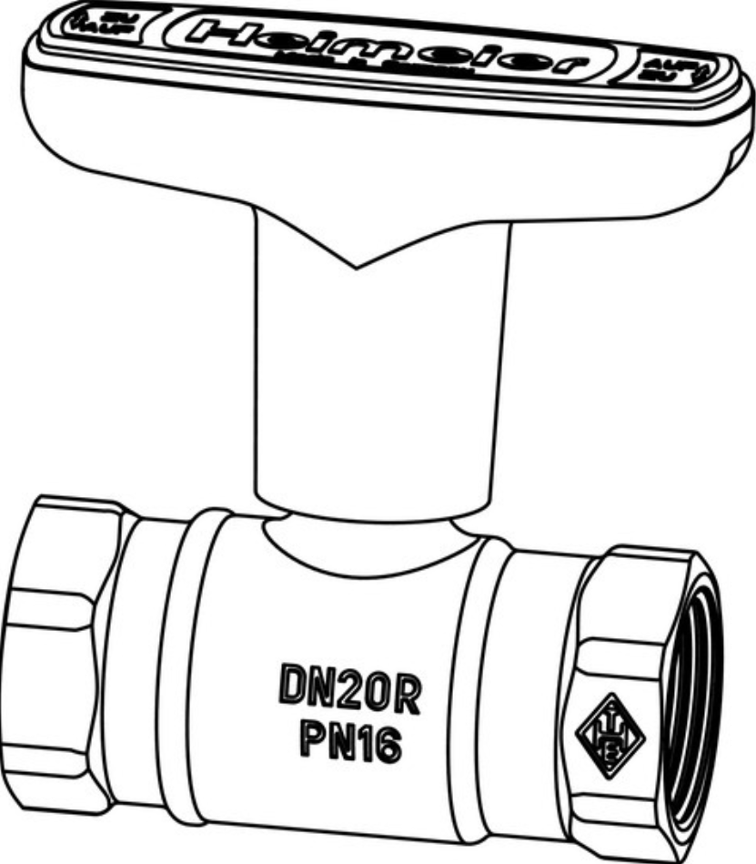 Heimeier Trinkw.-Kugelhahn Globo D DN 20 R 3/4" x R 3/4" | GLOBODIG20