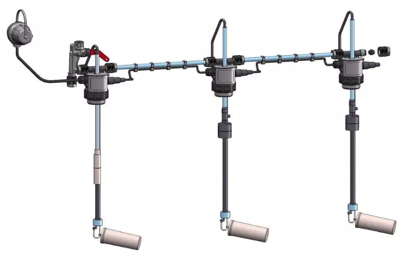Dehoust Tankentnahmegarnitur Universal 2er- Batterie nicht kommunizierend 72515