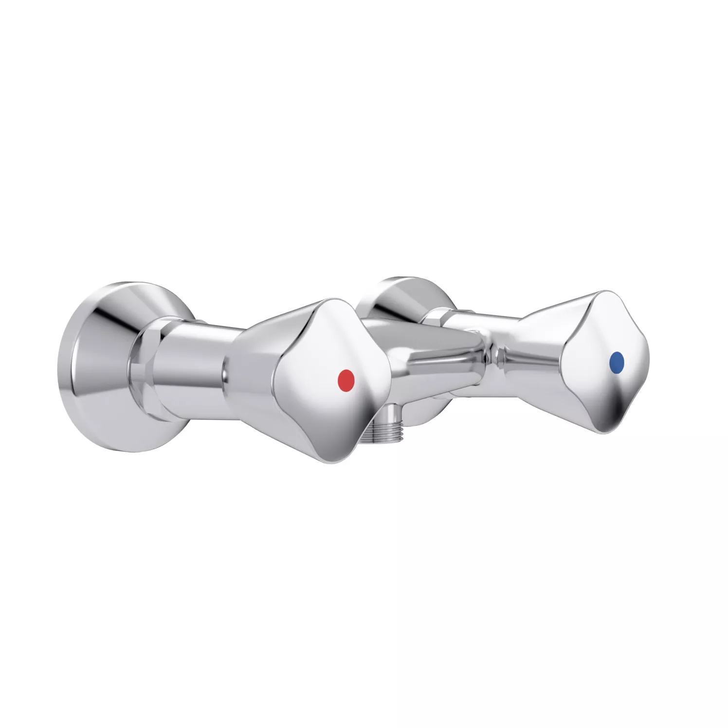 VIGOUR Zweig-Brausebatterie V1 verchromt ohne Brausegarnitur mit Abgang 3/4 Zoll und S-Anschluss 1/2 x 3/4 für Badezimmer