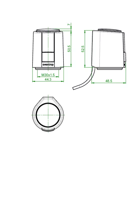 Oventrop Elektrotherm.Stellantrieb 230V Aktor T 2P,stromlos geschlossen | OVSTA2P230