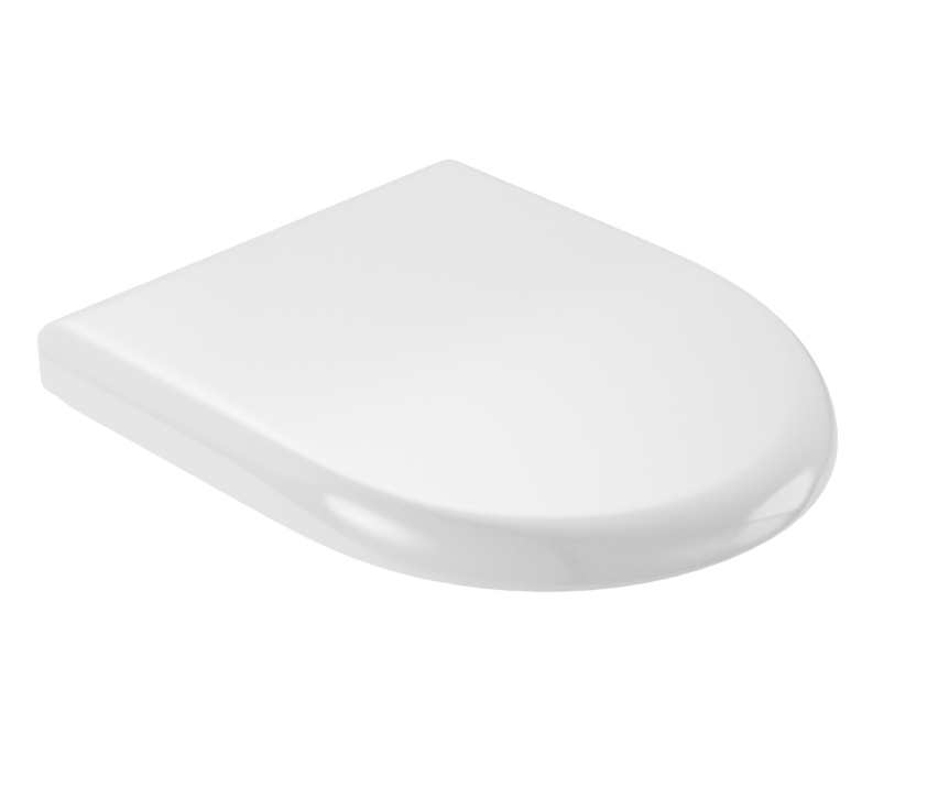 VIGOUR WC-Sitz clivia Edelstahl Scharnier semi abnehmbar weiss | CLSI