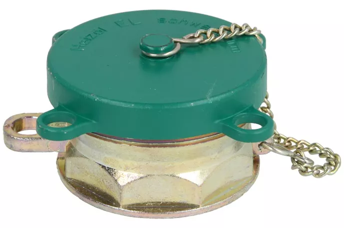 Füllrohrverschluss für Heizöl EL, grün, Rp 2" x 2 1/2" AG