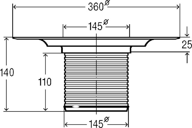 Viega Aufstockelement  Advantix d=145mm Ablauf senkrecht, Kunststoff 4994 | VIEGA4994