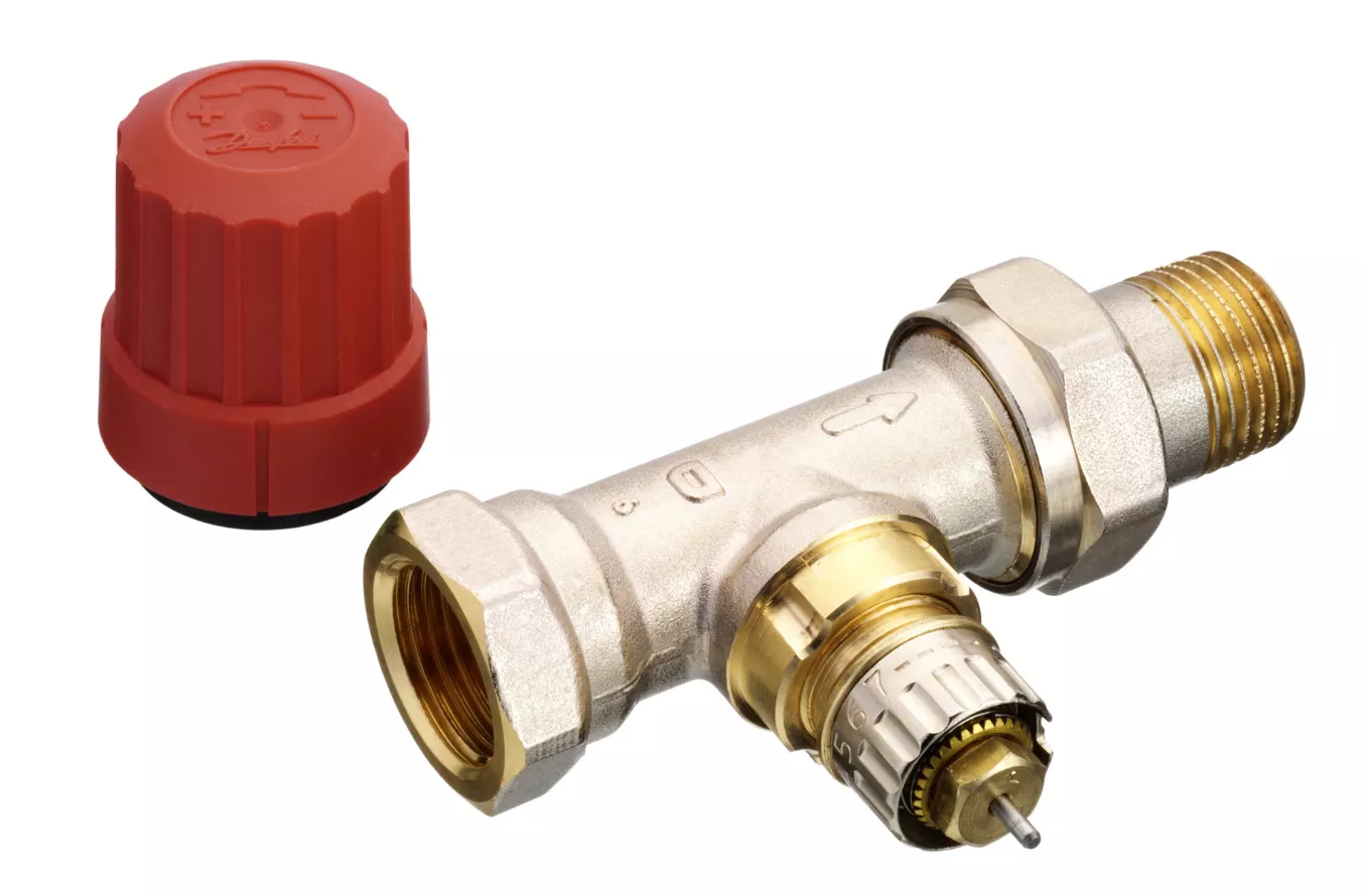 Danfoss Ventilunterteil RA-N 15 1/2" Durchgang matt vernickelt | 013G0034