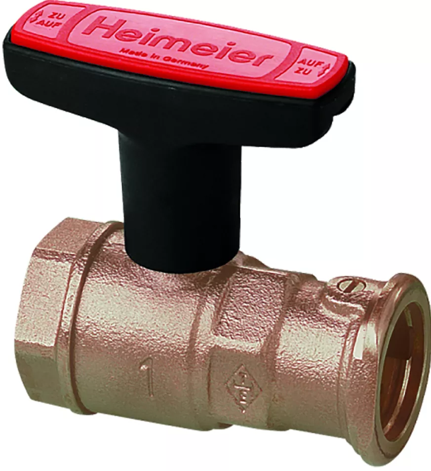 Heimeier Pumpenkugelhahn Globo PS 1 1/4" MU x 1" FL Rotg | GLOBOPS3225