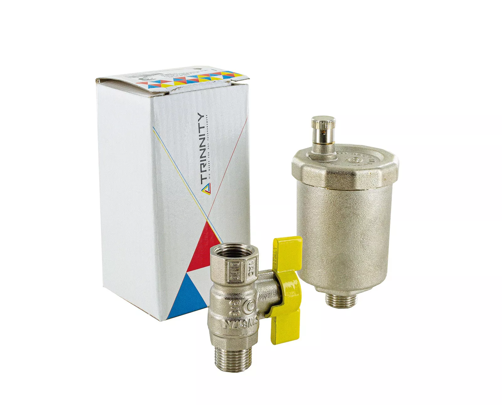 TRINNITY Solar Schnellentlüfter 3/8" automatisch mit Absperrkugelhahn