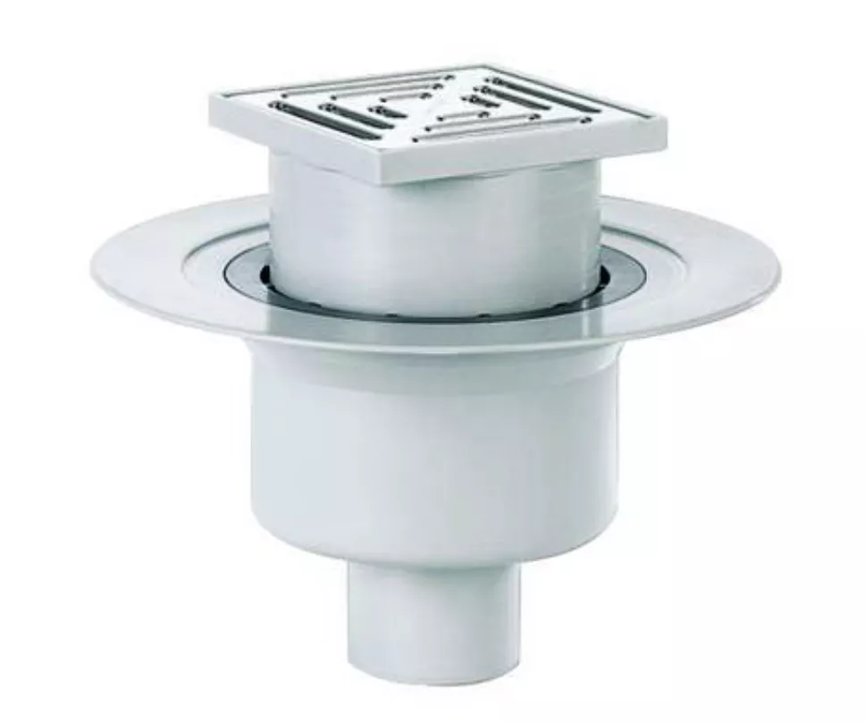 Dallmer Bodenablauf 61 HT/KE DN 50/70 Rost Edelst.150x150mm | 611253