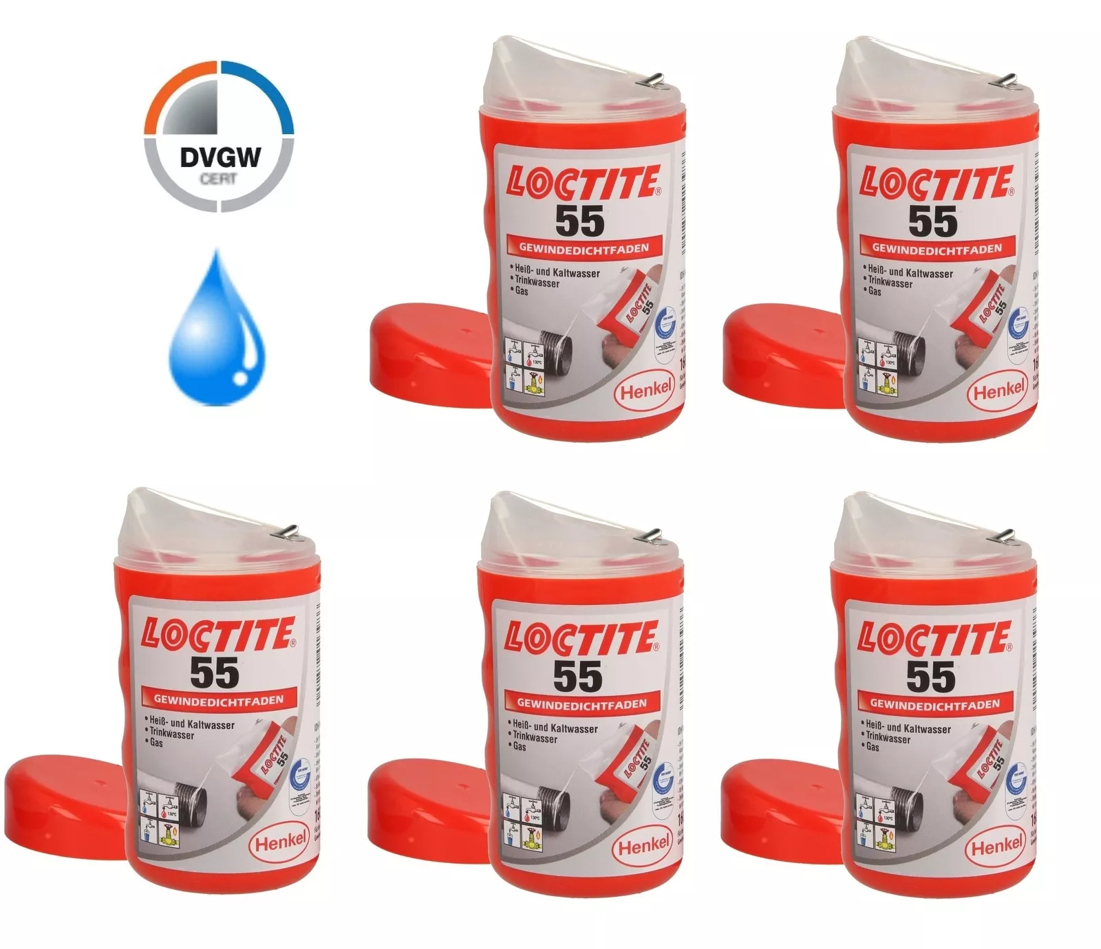 Loctite 55 Gewindedichtfaden 160 m DVGW Trinkwasser zertifiziert Hanf-Ersatz