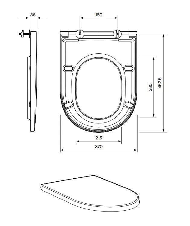 Vigour WC-Sitz white WHSIANAS abnehmbar mit Softlocse & Edelstahlscharniere