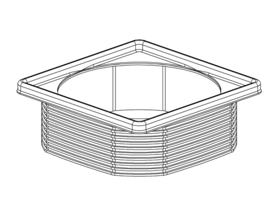 DALLMER Aufsatzrahmen TS 10, 100 x 100mm | 495587