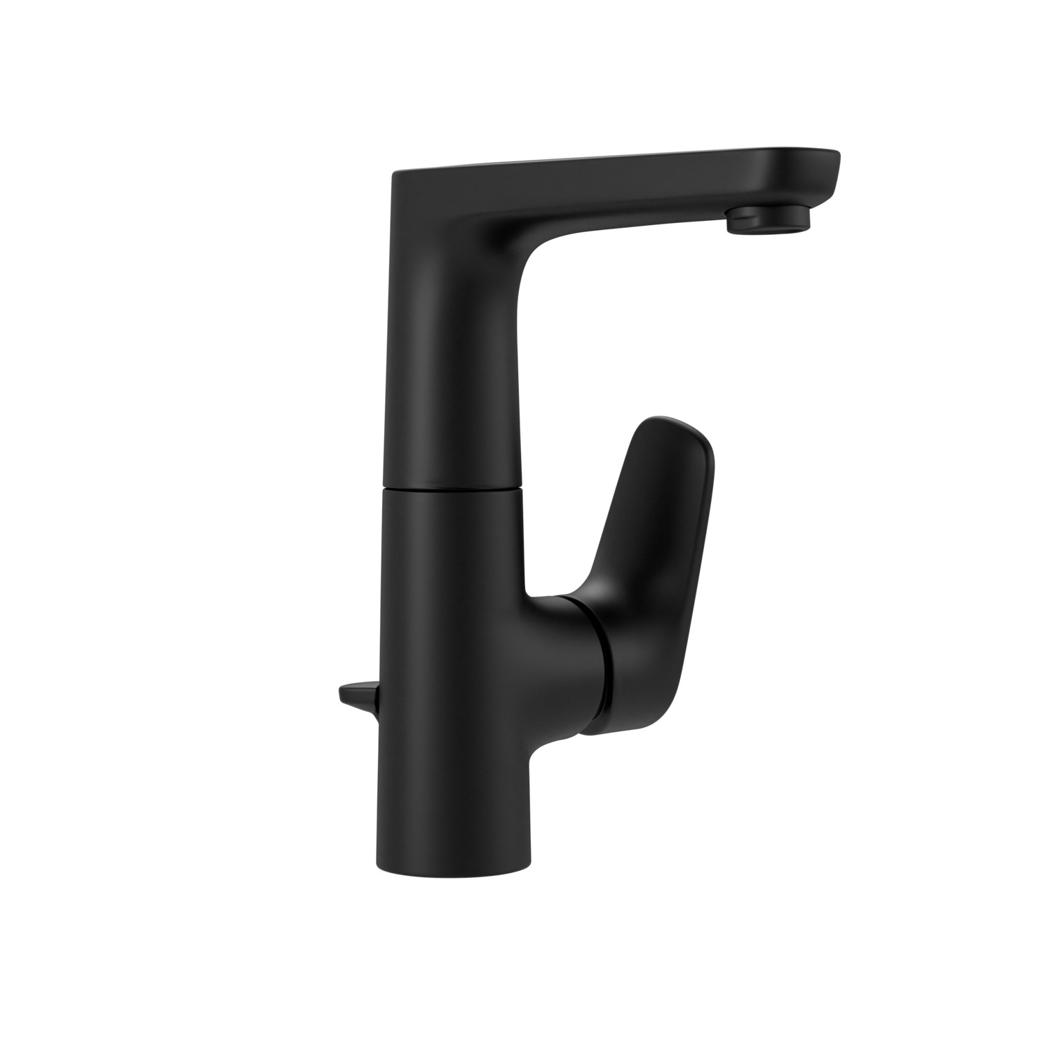 VIGOUR Einhand-Waschtischbatterie derby style L-Ausl. Schw. m. Abl.schwarz matt | DESLSM
