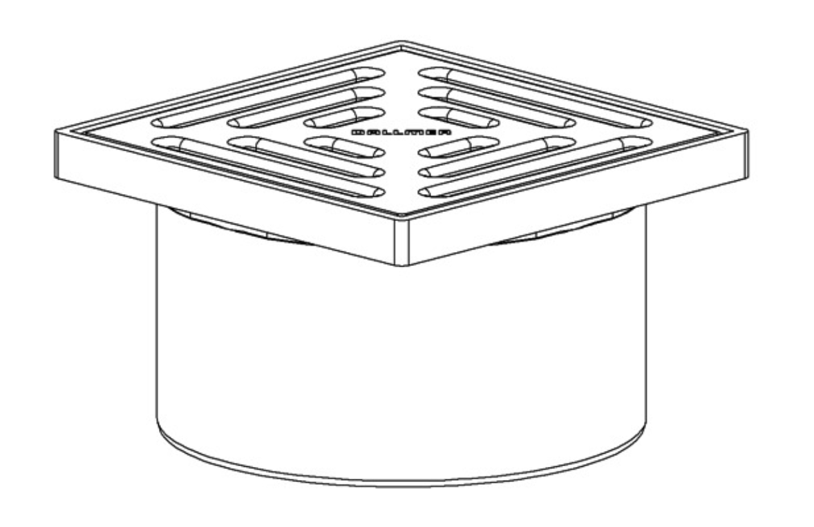 Dallmer Aufsatz KE 15 Rost aus Edelstahl 150x150mm | 500113