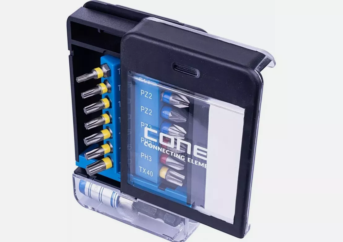 CONEL Bit-box 15-tlg. Smartphone-Design Bits und Schnellwechselhalter profi Tool Nr:CTOOLBBOX15N
