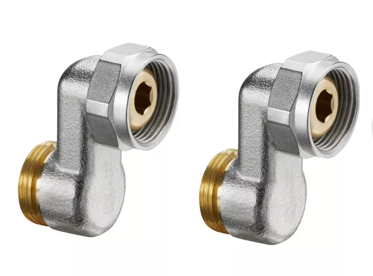Oventrop S-Anschlussverschraubung G3/4"AG x G3/4"ÜM,Messing,vernickelt (2 Stck.) | 1019205
