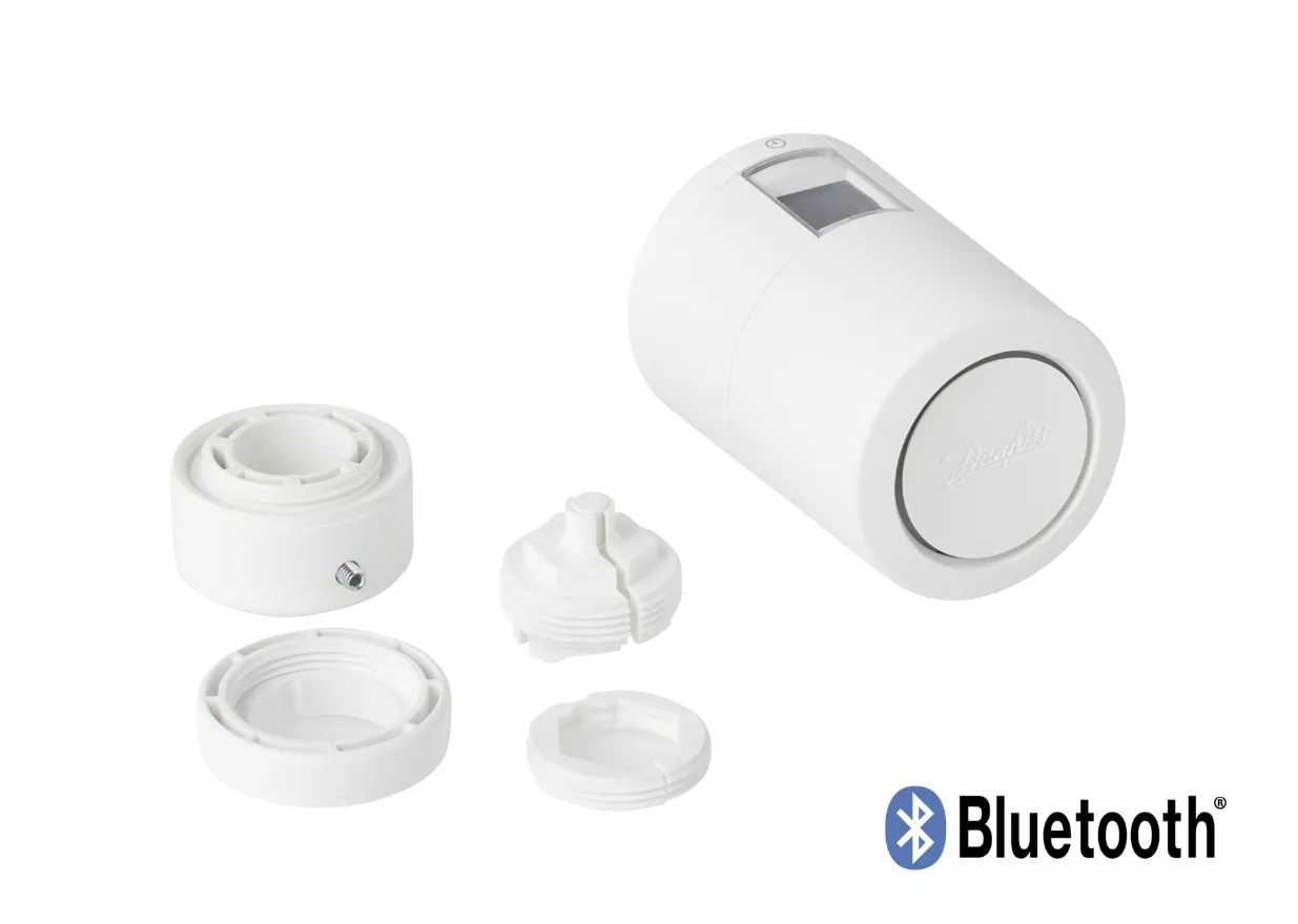 Danfoss Elektron. HK-Thermostat ECO Home Stand-alone-Regler mit Bluetooth, weiss | 014G1001