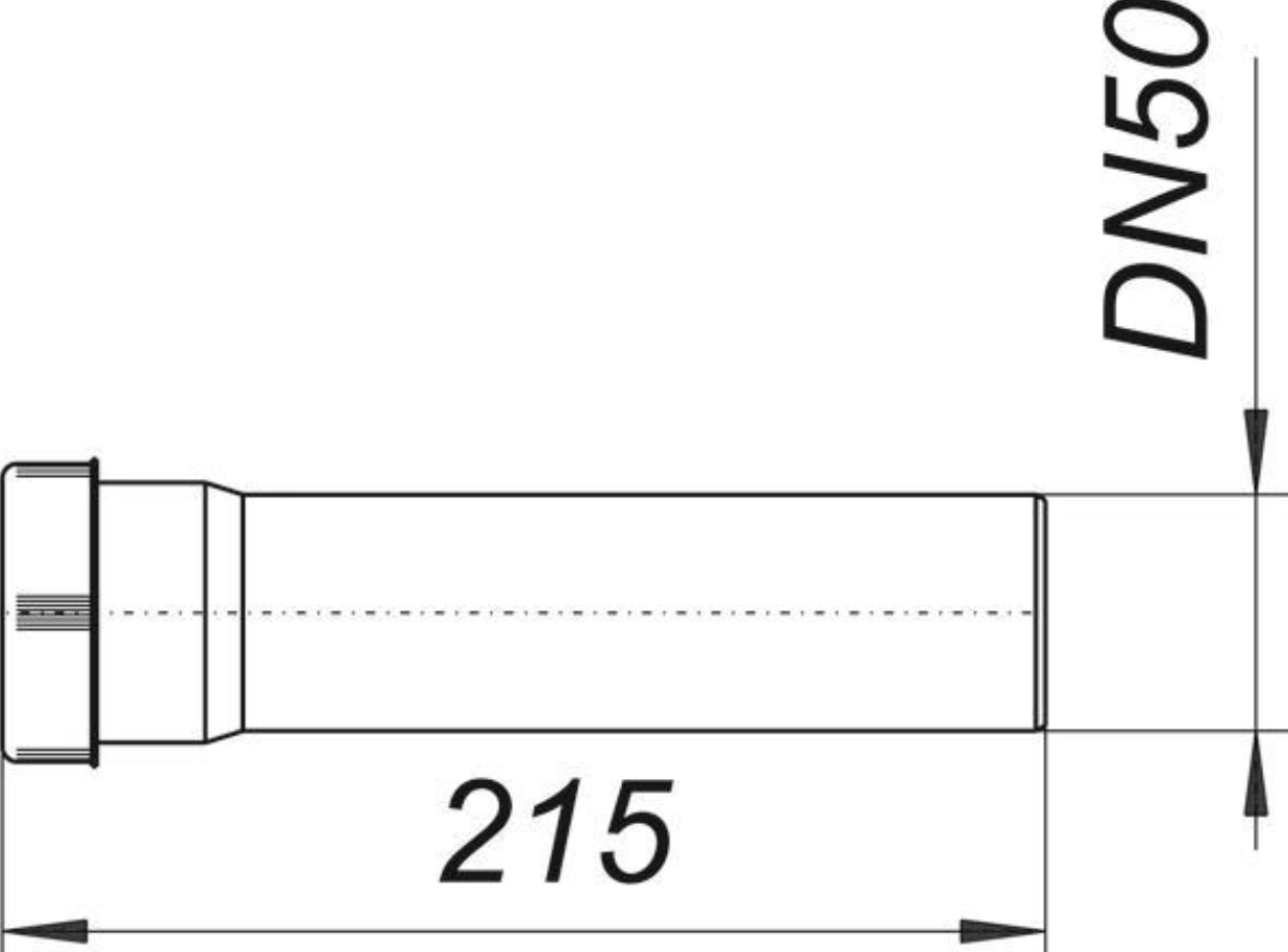 Dallmer Verlängerungsrohr V5 DN 50 mit Verschraubung | 090522