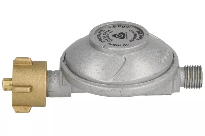 Niederdruckregler,gerade, 50 mbar,1,5 kg/h GOK Flüssiggas-Regler EN 61,Nr. 0111500