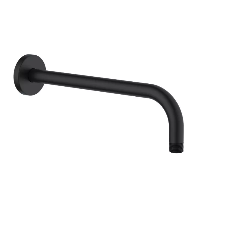Vigour Brausearm Wand, Rosette rund, 300mm Metall, schwarz matt | VARM30RSM