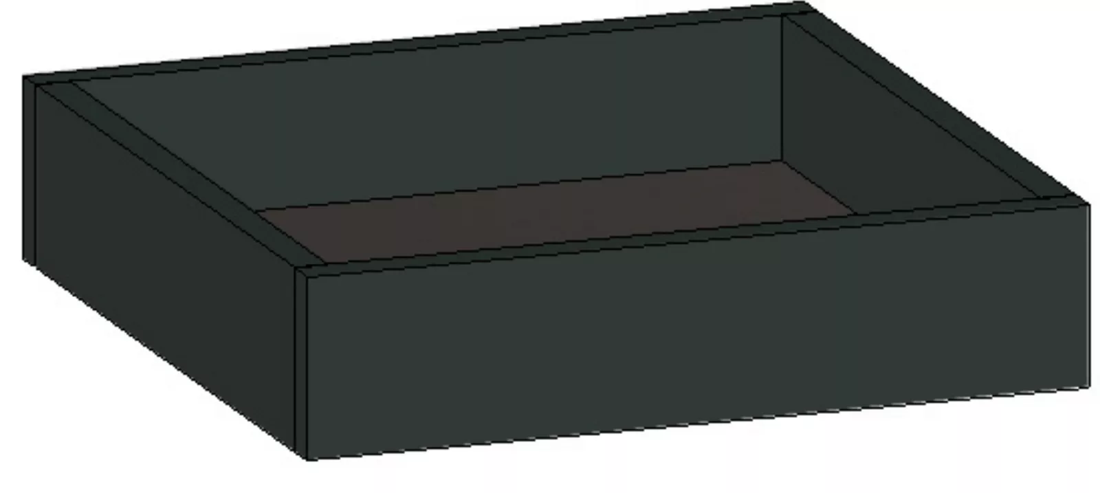 VIGOUR Tablett clivia HxTxB 80x350x350mm Graphit grau | CLTGP