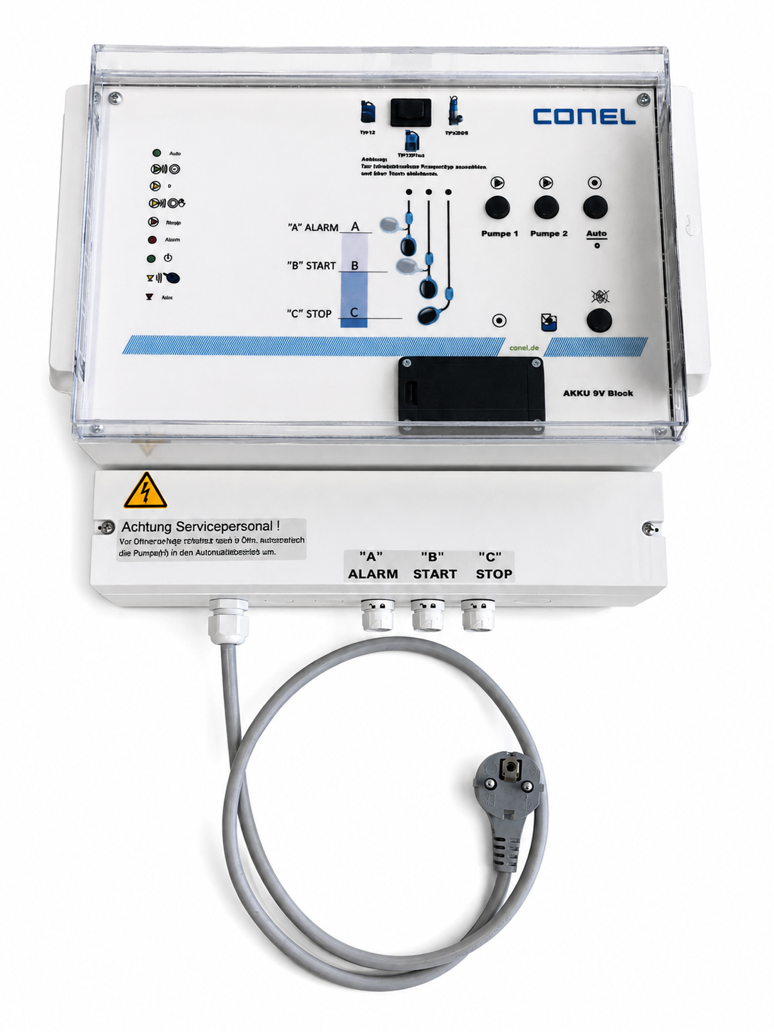CONEL Schaltanlage für TP12N, TP12A, TP12PLUS, TP30, TP30 OS | FLOWSAPLUS