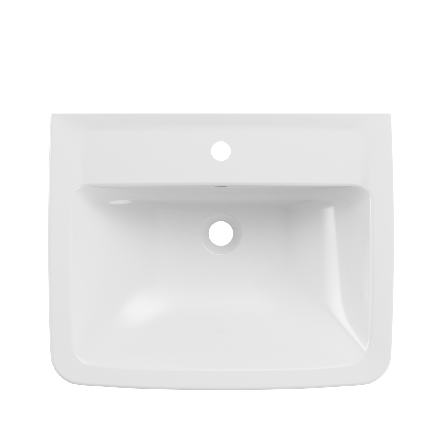 VIGOUR  Waschtisch clivia V2 eckig 60x48 cm weiss | CLE60