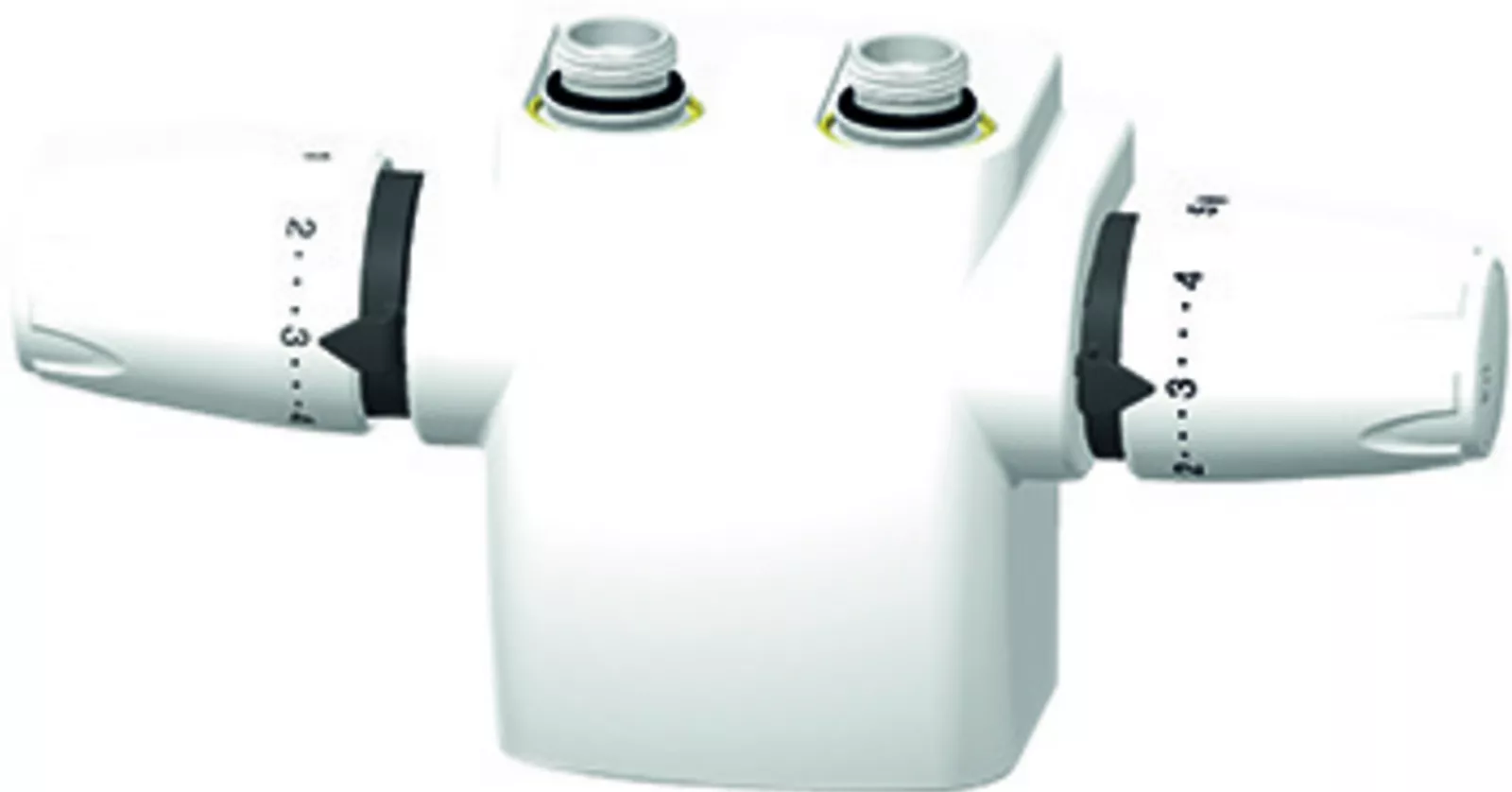 Heimeier Multilux4F-Set f. Heizk. + FBH weiss inkl. Wandabdeckplatte | 9690-57.800