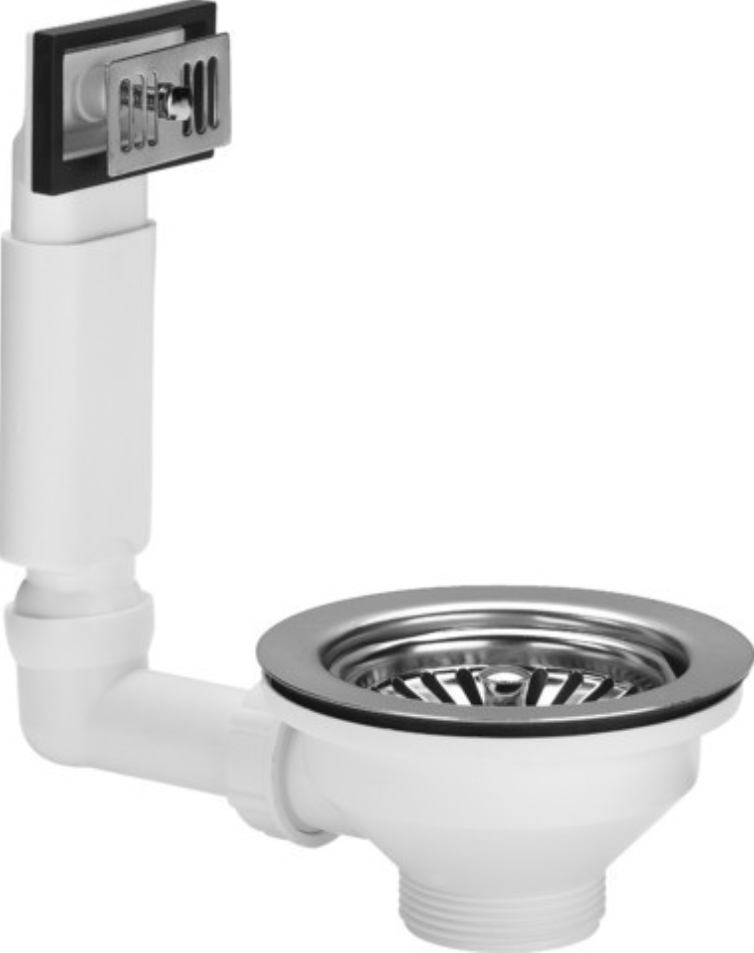 Viega Ab-u.Überlaufgarnitur f.Spüle Viega 1 1/2" d=114,5mm Aufbauhöhe 55mm,Kunstst | 325107
