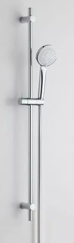 VIGOUR Brausegarnitur individual 1.0 m Stange 90 cm kürzbar Schlauch & Handbrause 3-fach Strahl
