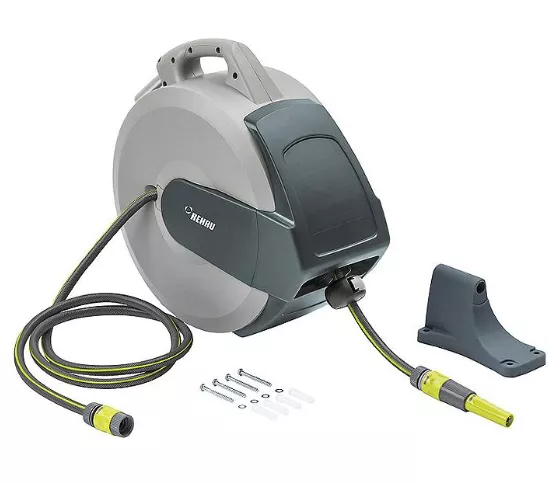 Rehau Schlauchbox Rehau Set mit 25m DN15(1/2") Schlauch, Düse, Wandhalter | 14542121325