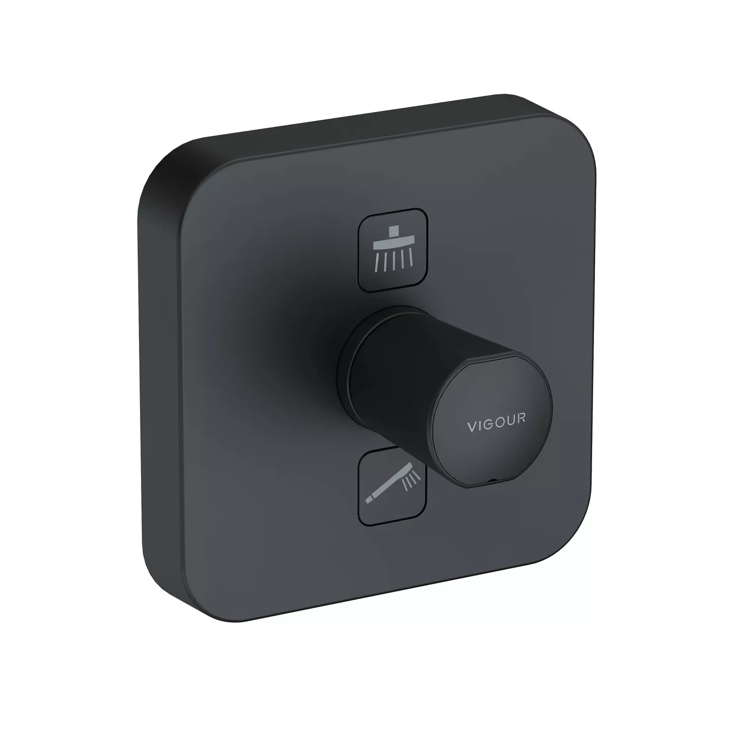 VIGOUR V4 Farbset TipTec Mischer für VUPK 2 Verbraucher Edge in Schwarz matt für modernes Badezimmer