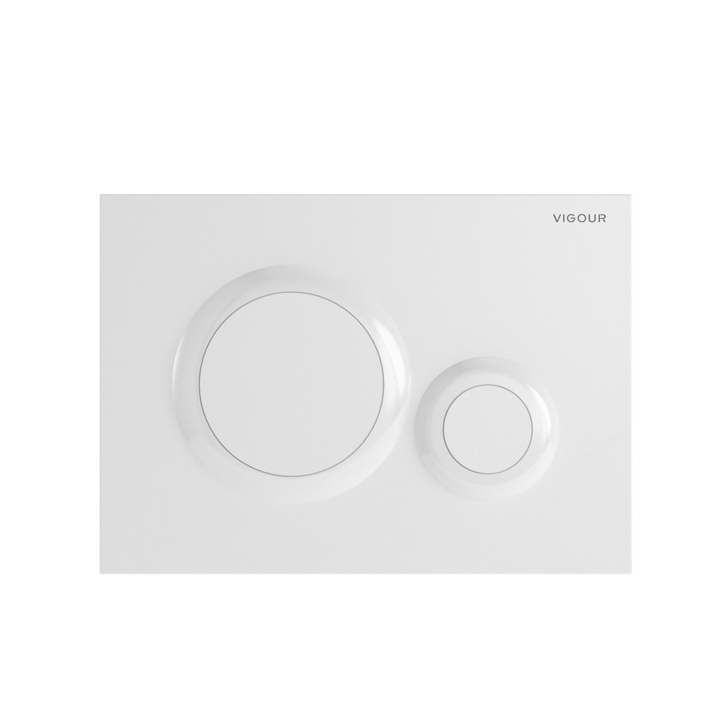 VIGOUR Betätigungsplatte DON individual 1.0 weiss für 2-Mengen-Spültechnik V1DON