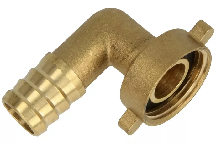 MS - Winkelverschraubung flach dichtend 3/4" Gewinde x 3/8" Schlauchtülle