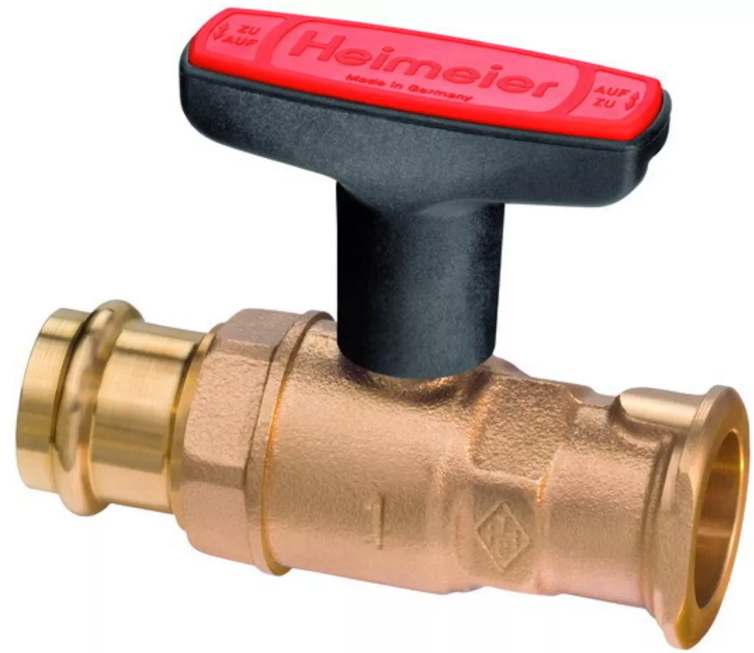 Heimeier Pumpenkugelhahn Globo P 28mm x 1" m.Pressanschl. Viega Sanpress | GLOBOP28