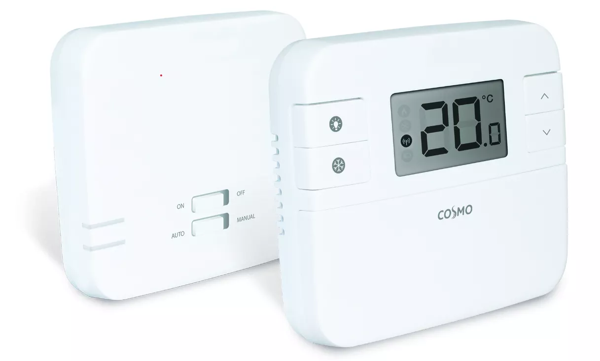 COSMO Digital-Raumthermostat mit Funk- empfänger 1-Kanal für 230V Anwendungen | CFE