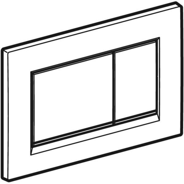 GEBERIT Sigma30 Drückerplatte Weiß/Chrom, 2-Mengen-Spülung | 115883KJ1