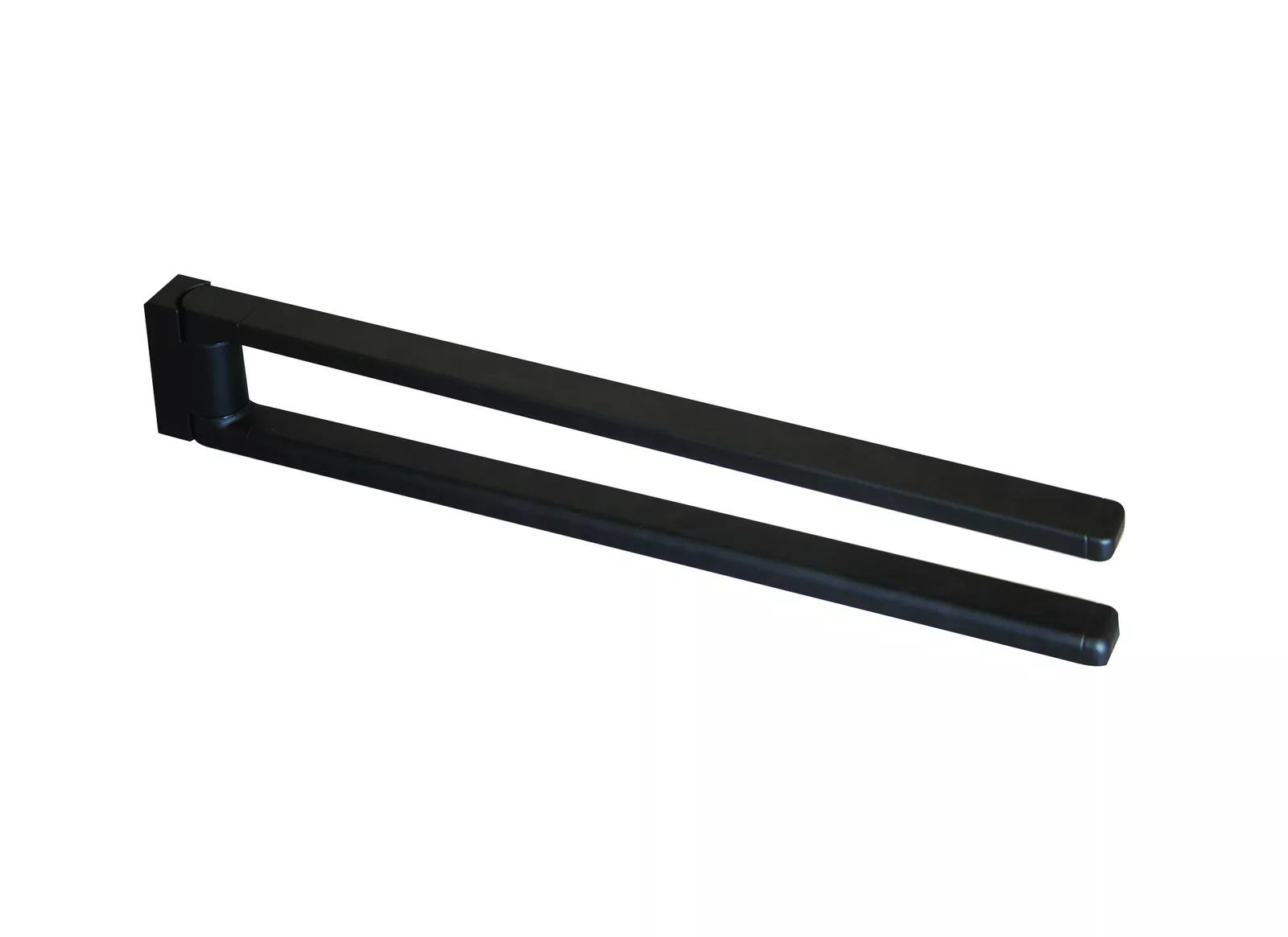 VIGOUR Handtuchhalter derby V3 450 mm 2-armig senkrecht schwenkbar schwarzmatt | V3DEHH45SM