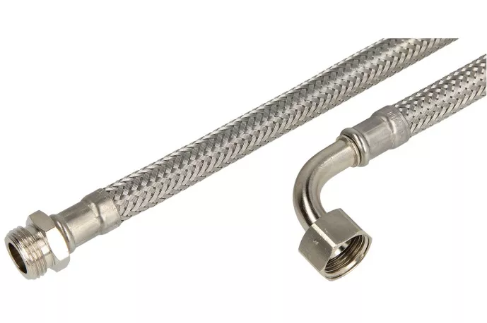 90° Winkel-Verbindungsschlauch 500mm 1/2" AG x 1/2" Mutter (Bogen) (DN 8)