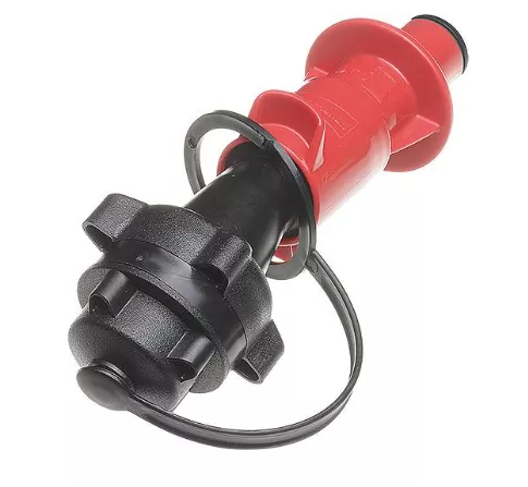 Hünersdorff Sicherheits-Auslaufrohr Kraftstoffe, schwarz-rot, 160mm | 819811