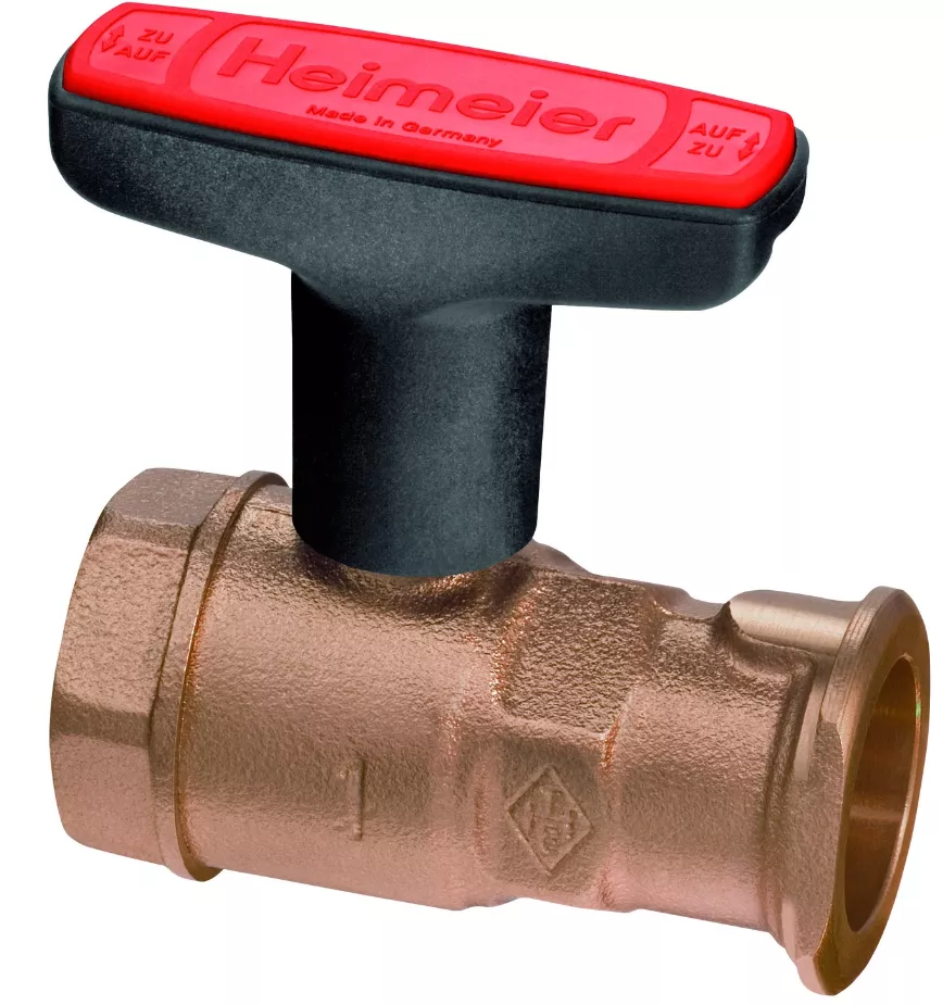Heimeier Pumpenkugelhahn Globo P 1" MU x 1" FL Rotguss | GLOBOP25