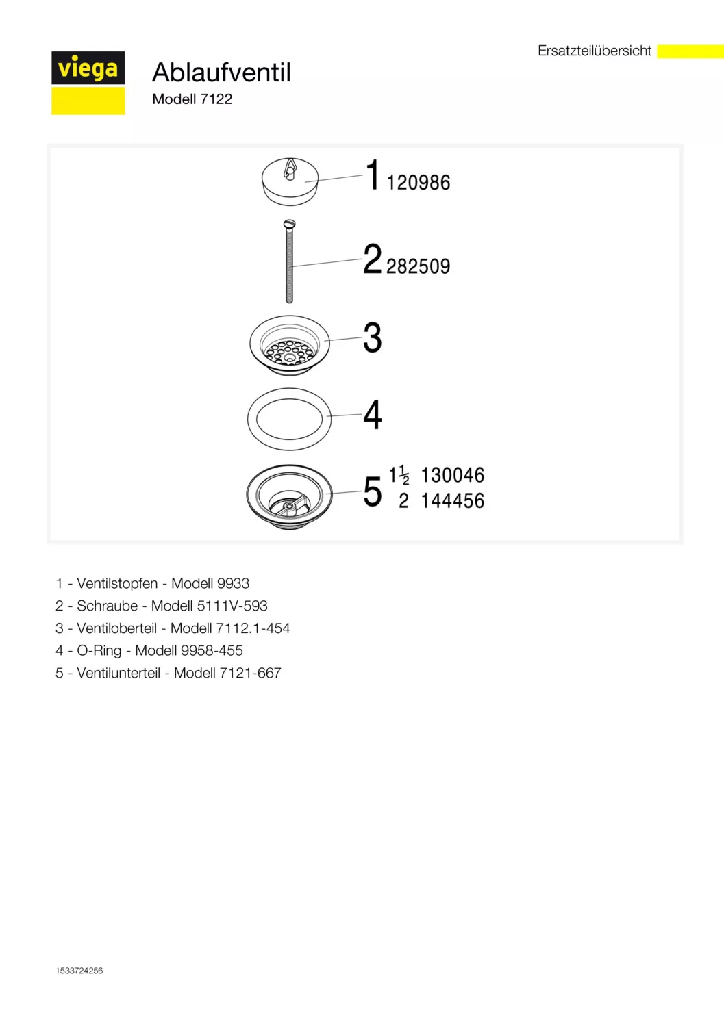 Viega Stopfenventil  1 1/2"G mit Sieb 80mm,Ventilunterteil Messing | SV40