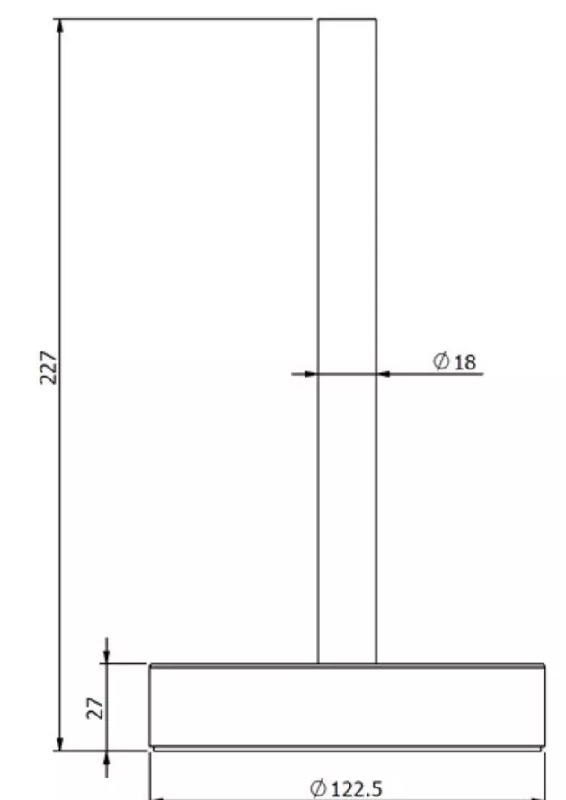 VIGOUR Standfuss V3 für Kosmetikspiegel verchromt | V3SF