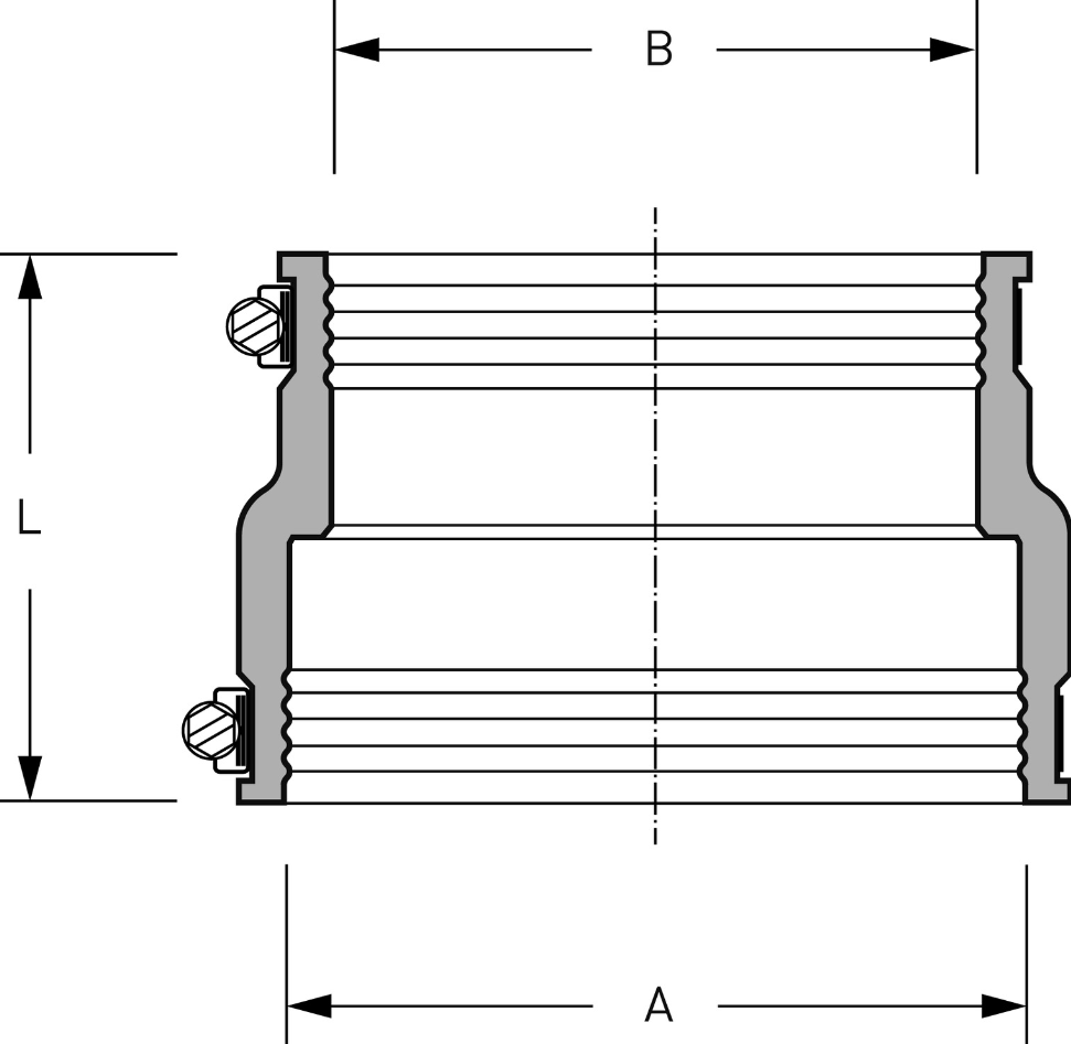 CONEL Gummi Adapterkupplung DRAIN LINK 170-192-x 144-160mm | CODLAK1924