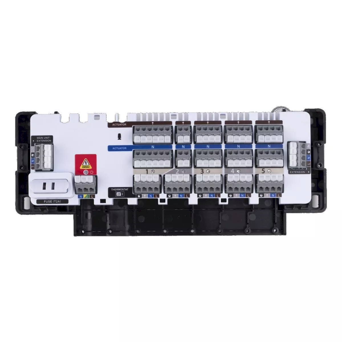 COSMO 5-Zonen Regelklemmleiste 230V mit Pumpenlogik | CRKLP